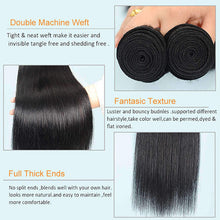 Load image into Gallery viewer, 9A Straight Human Hair 4 Bundles Virgin Hair Weave Extensions