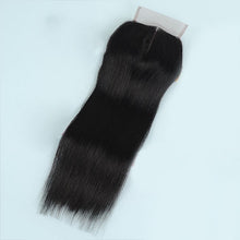 Load image into Gallery viewer, 9A Straight Human Hair 4 Bundles With 4x4 Lace Closure