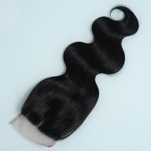 Load image into Gallery viewer, 9a Body Wave Closure Middle Part Virgin Human Hair Swiss Lace Closure 4x4 Closure