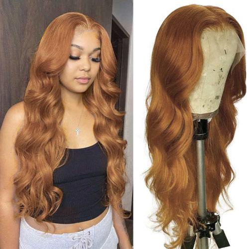 Blonde Lace Front Human Hair Wigs Brazilian Body Wave Transparent Lace Front Wigs