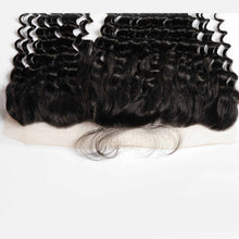 Load image into Gallery viewer, NY Virgin Hair 10a Deep wave Lace Frontal Closure Brazilian Remy Hair 13x4 Frontal 100% Human Hair