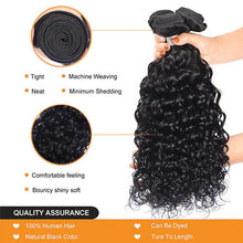 Load image into Gallery viewer, NY Virgin Hair 8a Water Wave 3 Bundles With Closure Brazilian Hair Extensions