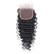Load image into Gallery viewer, NY Virgin Hair 8a Deep wave Brazilian Virgin Human Hair 4x4 Lace Closure