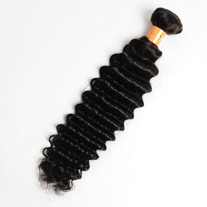 10A Deep Wave Human Hair Extensions 2 Bundles Brazilian Hair