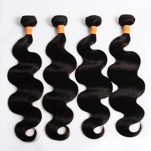 10a Hair Body Wave Human Hair Weave Bundles 4pc Virgin Hair Bundles Natural Black Hair Extensions