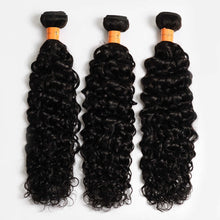 Load image into Gallery viewer, 10a Water Wave Bundles Human Hair Weave Bundles Human Hair Weave Bundles Hair 3 Bundles Virgin Hair Natural Color
