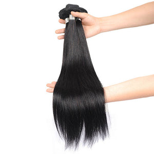 8A Brazilian Straight Human Hair Extensions 4 Bundles Deals