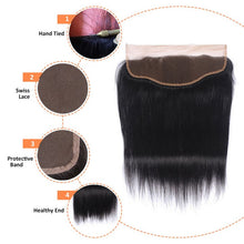 Load image into Gallery viewer, 8A Straight 3 Bundles With 13x4 Frontal 100% Human Hair 10-28 Inches

