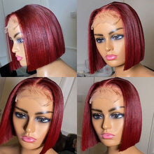 Load image into Gallery viewer, 99J Lace Front Wig Brazilian Bob Human Hair Wig
