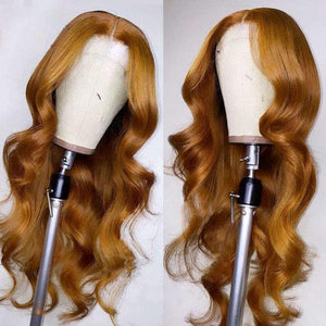 Blonde Lace Front Human Hair Wigs Brazilian Body Wave Transparent Lace Front Wigs