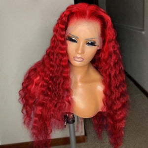 Deep Wave Lace Front Human Hair Wig Brazilian Lace Front Wig