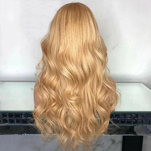 Honey Blonde Body Wave Lace Front Wig Colored Human Hair Wigs For Women