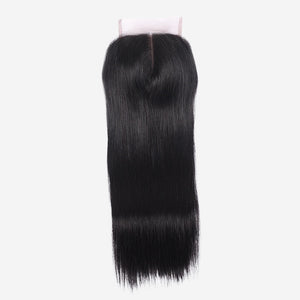 NY Virgin Hair 10a Brazilian Straight Hair Bundles With 4x4 Closure 3 Bundles Deals Brazilian Human Hair Weave Bundle Straight Hair With Closure