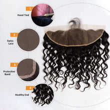 Load image into Gallery viewer, NY Virgin Hair 10a water wave human hair 13x4 lace frontal
