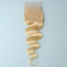 Load image into Gallery viewer, NY Virgin Hair 613 Body Wave human hair 4 Bundles+4x4 Lace Closure

