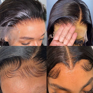 NY Virgin Hair Body Wave 13x4 Lace Frontal Wigs Brazilian Human Hair Wigs