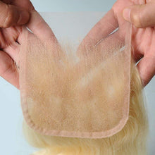 Load image into Gallery viewer, NY Virgin Hair Honey Blonde Bundles With Closure Virgin Brazilian Human Hair Bundles Body Wave Color 613 Bundles With Lace Closure - NYvirginhair
