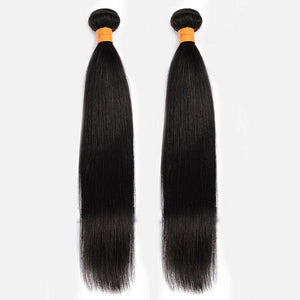 NY Virgin Remy Hair 10A Straight Human Hair Weave 2 Bundles