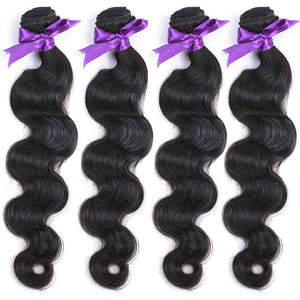 NY Virgin Hair 8a Brazilian Body Wave 4 Bundles With 13x4 Lace Frontal