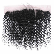 Load image into Gallery viewer, NY Virgin Hair 8a Deep Wave Human Hair 4 Bundles With 13x4 Frontal 10-28 Inches
