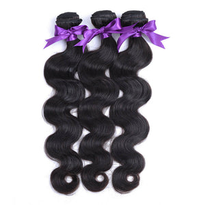 NY Virgin Hair 8a Body Wave 3 Bundle With 13x4 Frontal Brazilian Human Hair