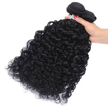 Load image into Gallery viewer, NY Virgin Hair 8a Water Wave 3 Bundles With Closure Brazilian Hair Extensions
