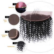 Load image into Gallery viewer, NY Virgin Hair 8a deep wave human hair 13x4 lace frontal
