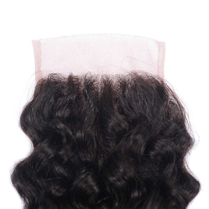 NY virgin Hair 8a Brazilian water wave 4x4 Lace Closure Pre-Plucked 10~20inch