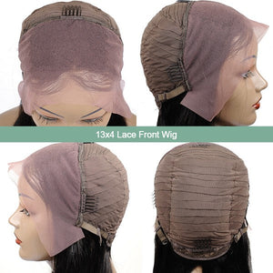 Water Wave Human Hair Wig 13x4 Lace Frontal Wig Peruvian Hair