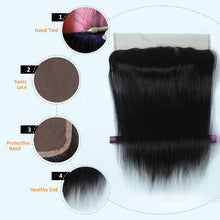 Load image into Gallery viewer, NY Virgin Hair 9a Straight Human Hair 13x4 Lace Frontal Ear To Ear
